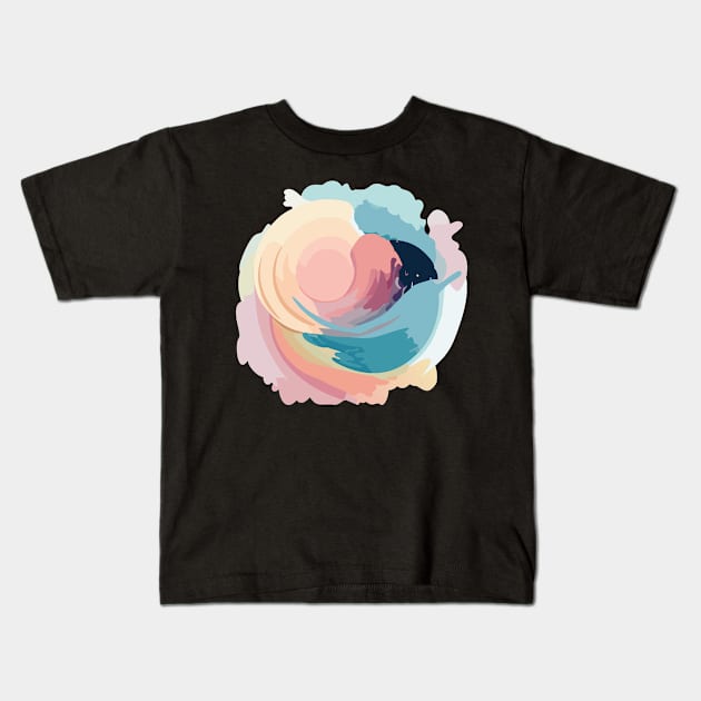 gentle watercolor wash effect Kids T-Shirt by goingplaces